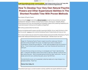 Developing Psychic Powers